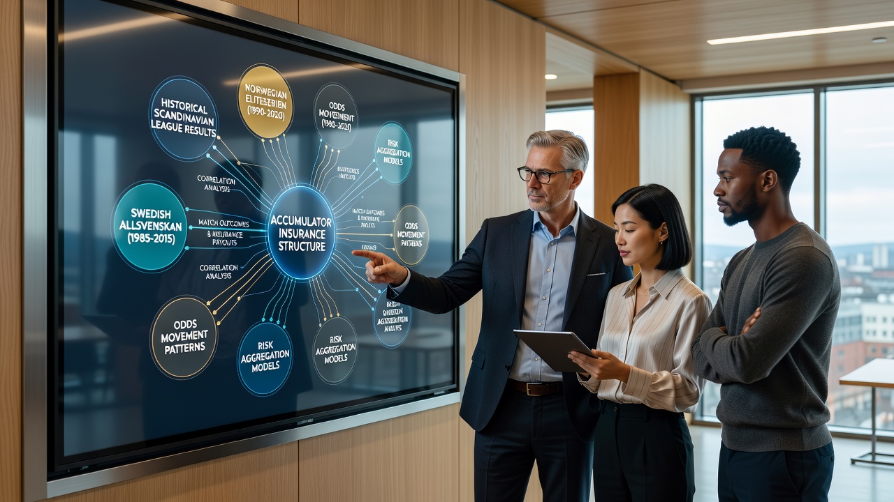 Accumulator insurance structures in betting markets connected to Scandinavian league historical performance data