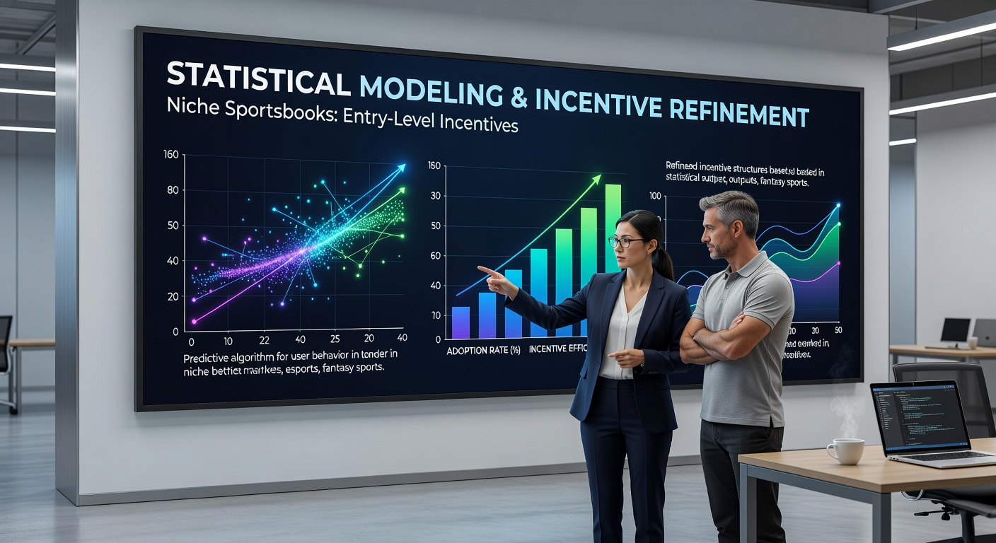 Statistical dashboards displaying user segmentation models and incentive optimization metrics used by niche sportsbooks