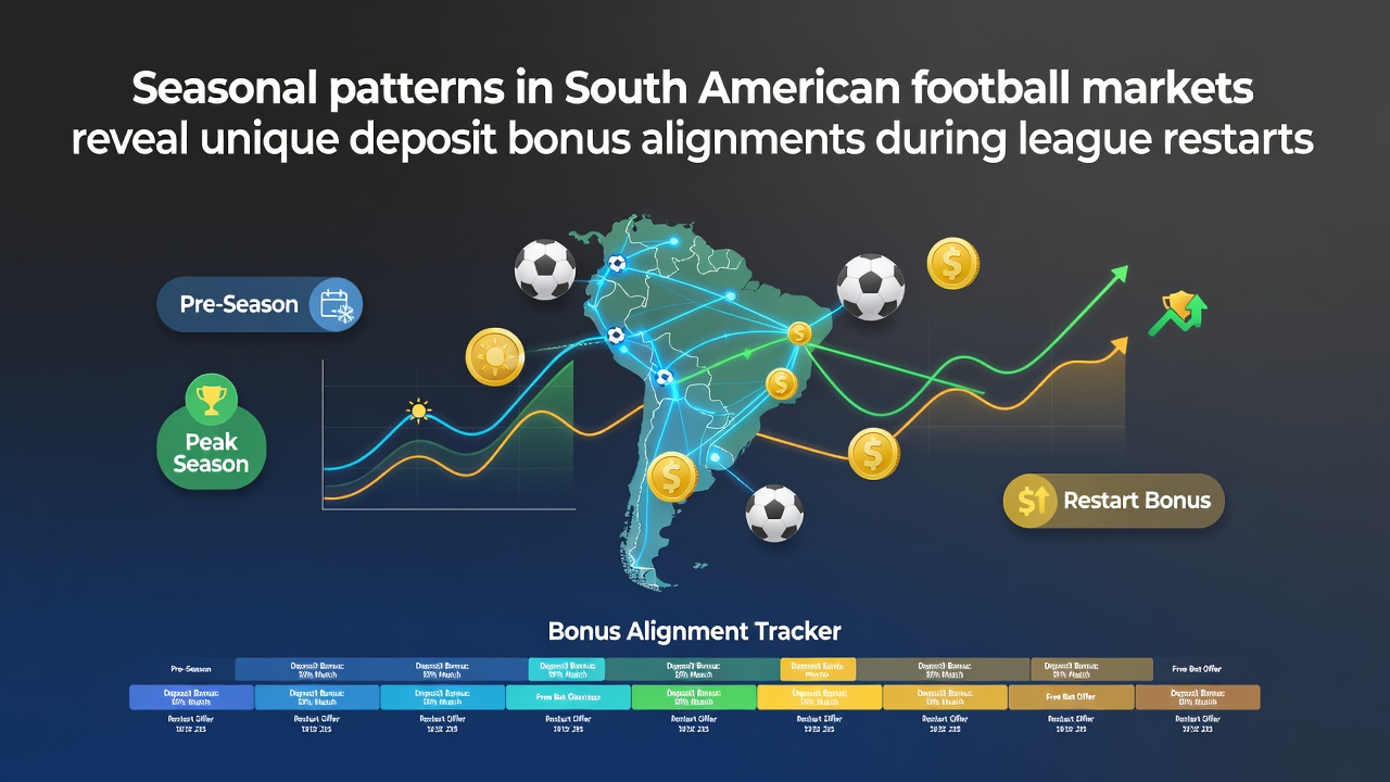 South American football stadium during league restart with betting promotions visible on digital boards