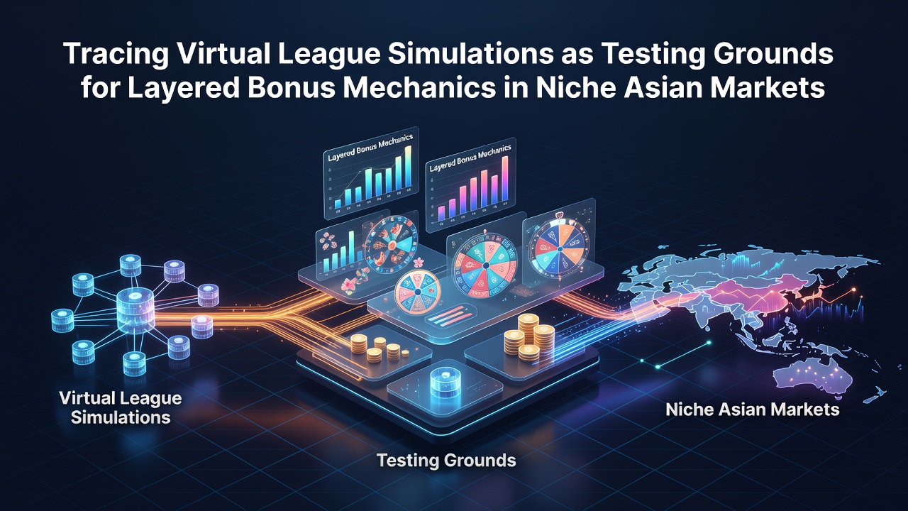 Virtual league simulation interface showing layered bonus structures in an Asian betting platform