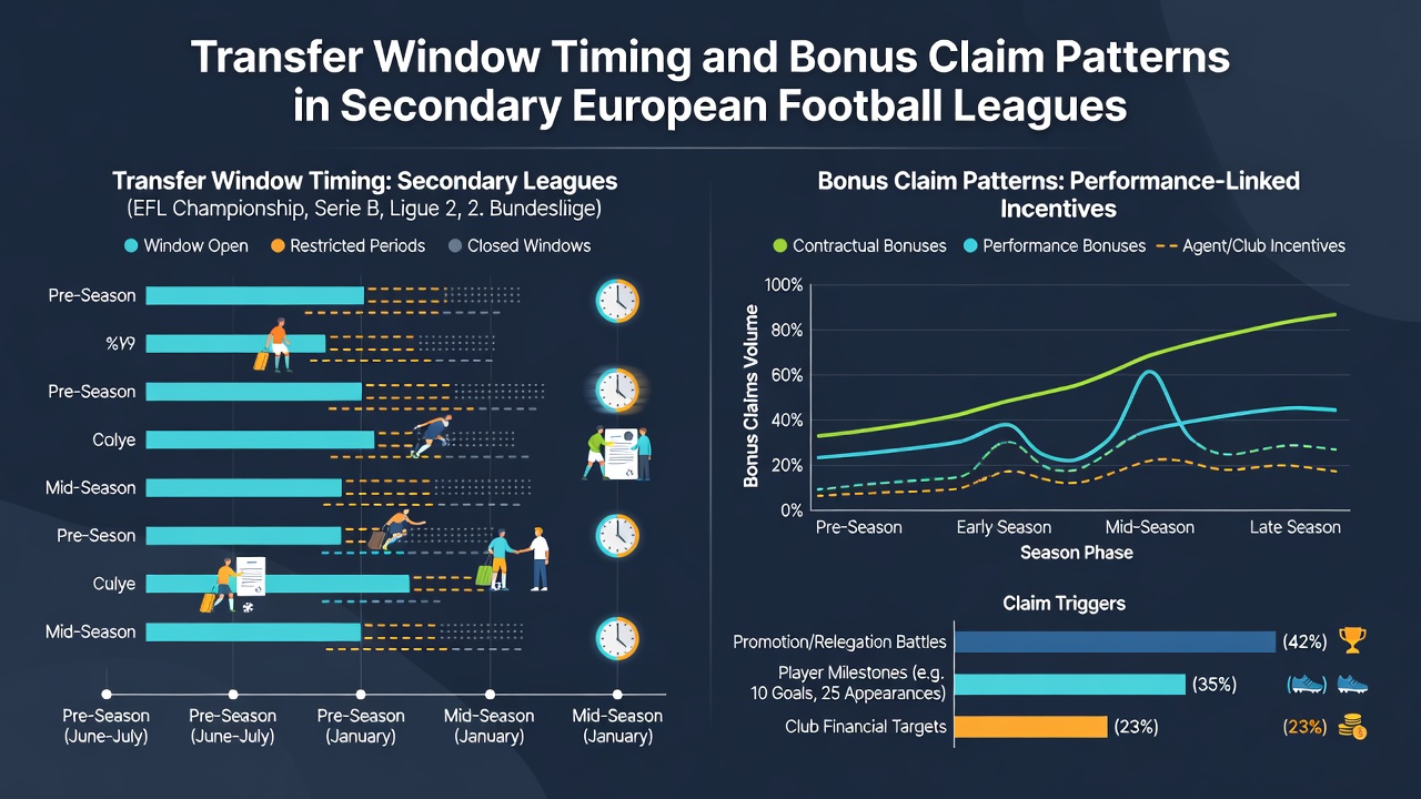 Mid-season transfer activity and bonus patterns in secondary leagues