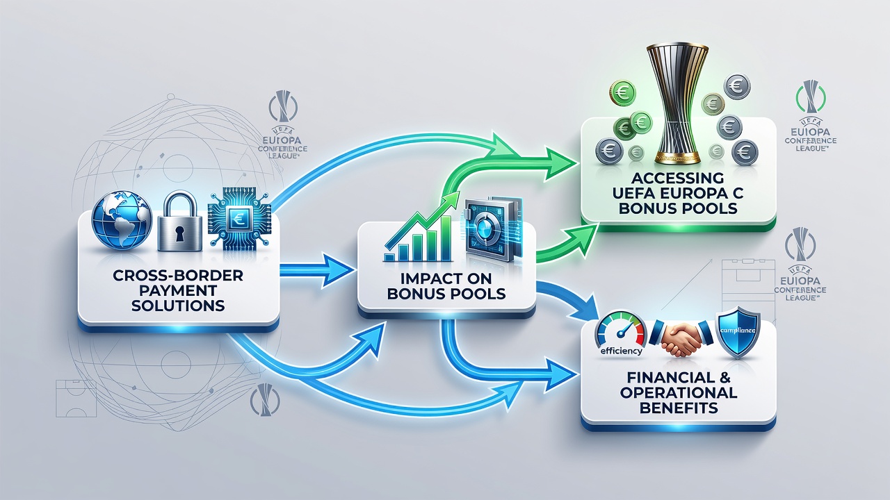 Diagram showing how digital wallets and instant transfers unlock bonus pools during UEFA Europa Conference League betting windows